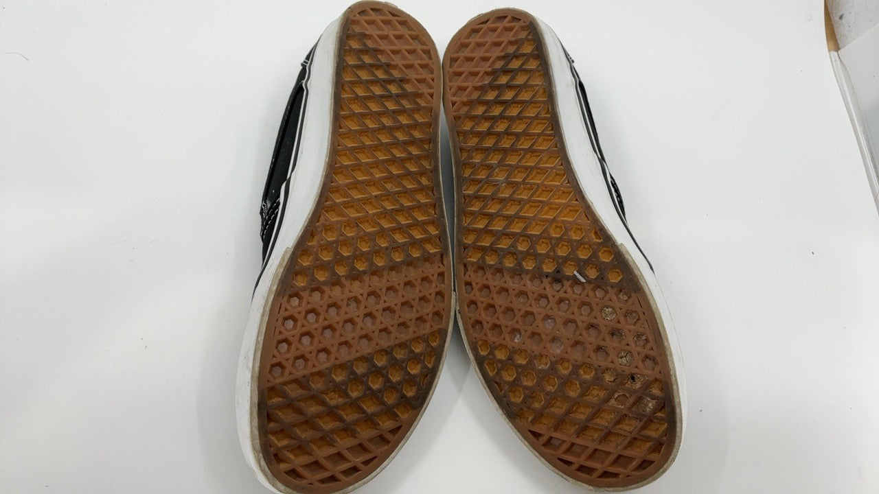 Vans Women’s Slip-On Sneakers, Asher Model, Black/White, 9.5