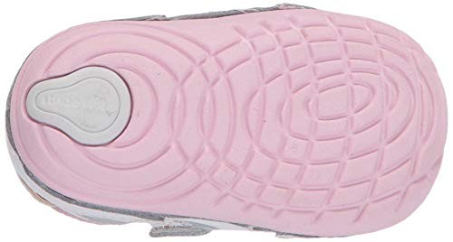 Stride Rite Girls Soft Motion Adalyn Athletic Sneaker, White/Silver, 5 Toddler