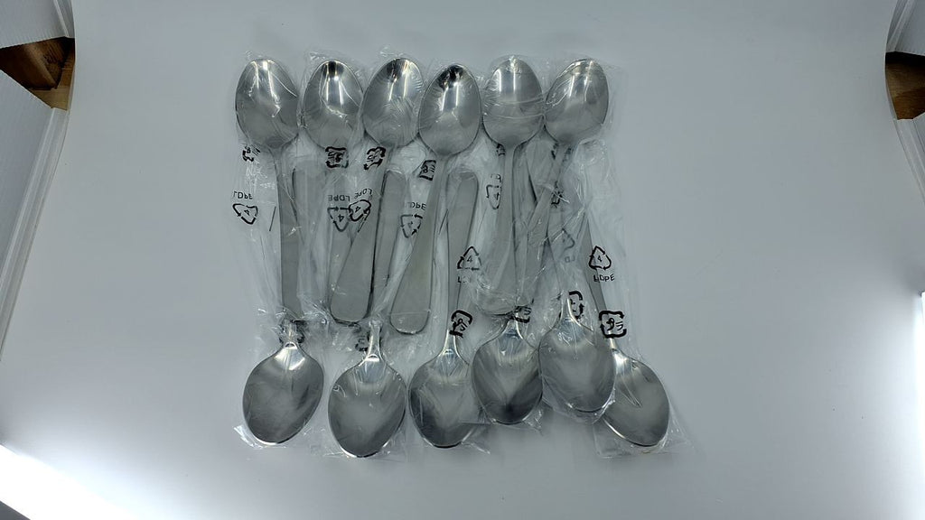 Stainless Steel Dinner Spoons, 12 Pack, 7.9 In, Round Edge, Silver