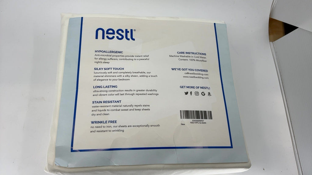 Queen Size Sheet Set 4pc Extra Deep Pocket Microfiber Off White