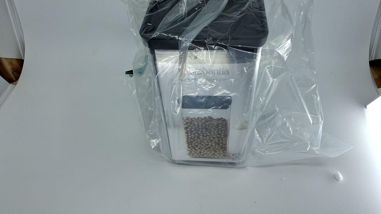 Brabantia Tasty+ Stackable Food Storage Canister 1.7qt Dark Gray Plastic