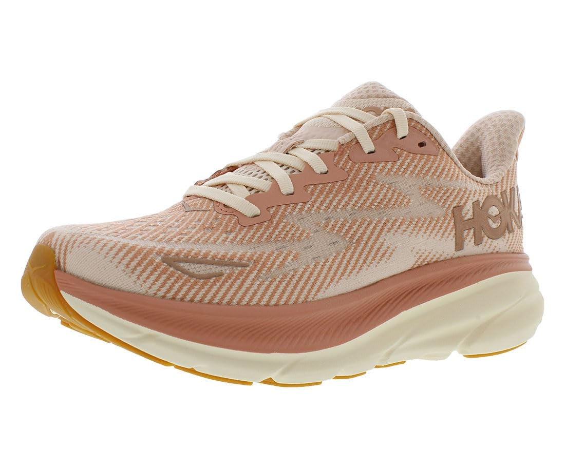 HOKA ONE ONE Clifton 9 Womens Shoes Size 8, Color: Sandstone/Cream