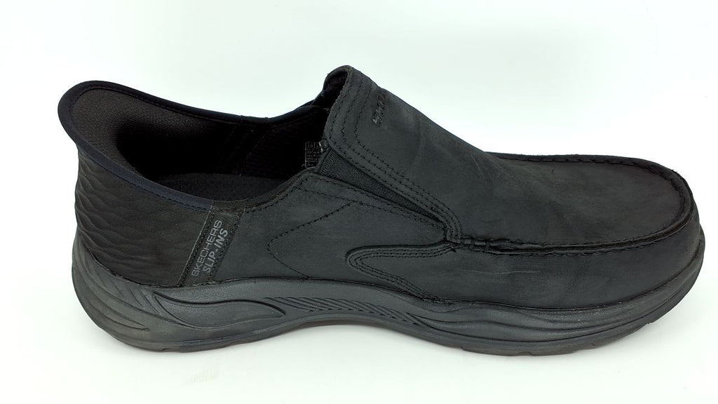 Skechers Men's Arch Fit Motley-Milo Slip-On, BBK (Black/Black), 13 X-Wide