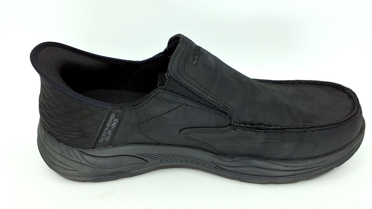 Skechers Men's Arch Fit Motley-Milo Slip-On, BBK (Black/Black), 13 X-Wide
