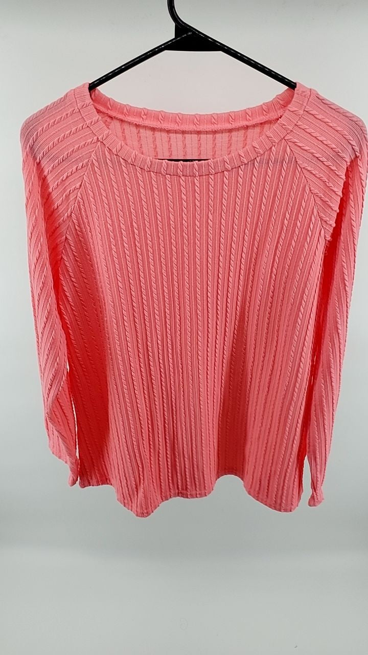 Textured Knit Long Sleeve T-Shirt