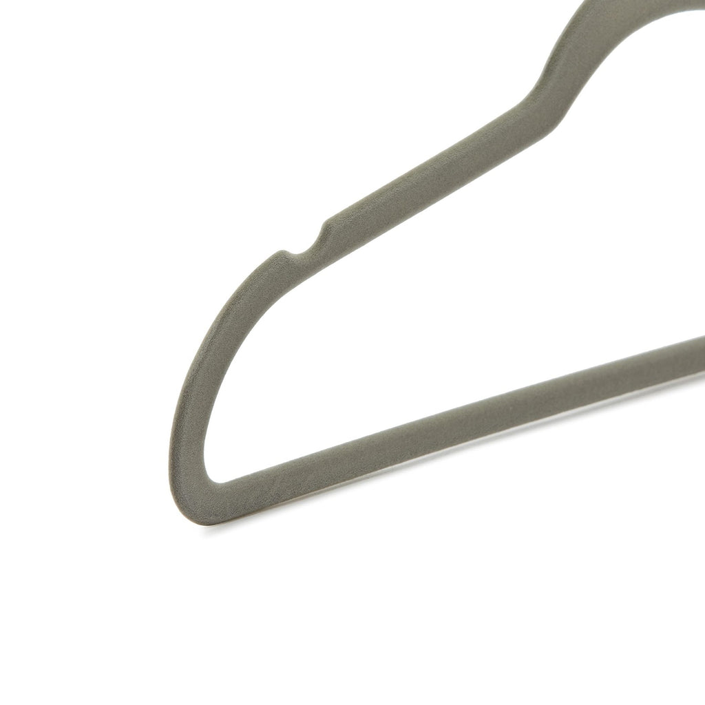 Gray/Silver Velvet Suit Hangers - Slim Non-Slip - Pack of 50