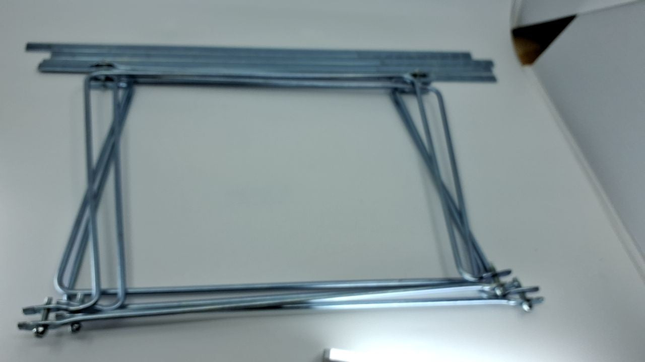 Adjustable Hanging File Frame, Letter Size, 14-18 In, Pack of 2, Silver