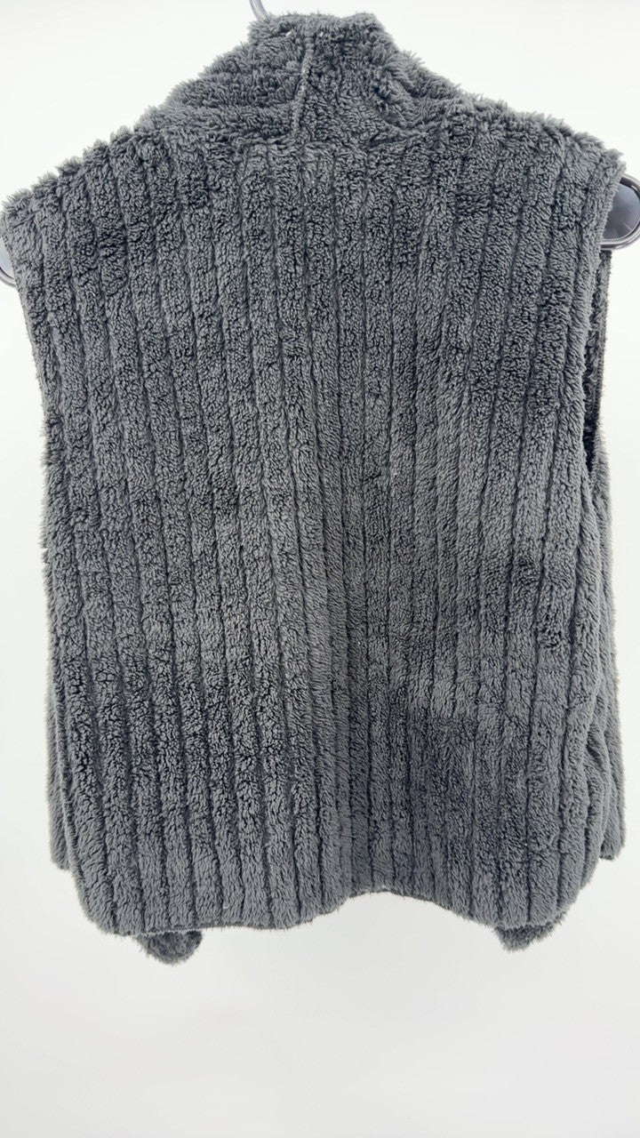 Cozy Fleece Open Front Vest Coat