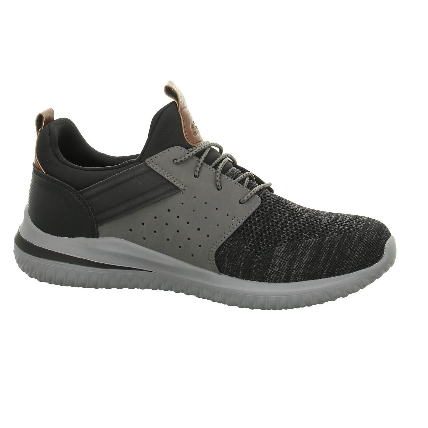 SKECHERS Delson 3.0 Cicada Men's Sneakers 11.5 Wide Black/Grey
