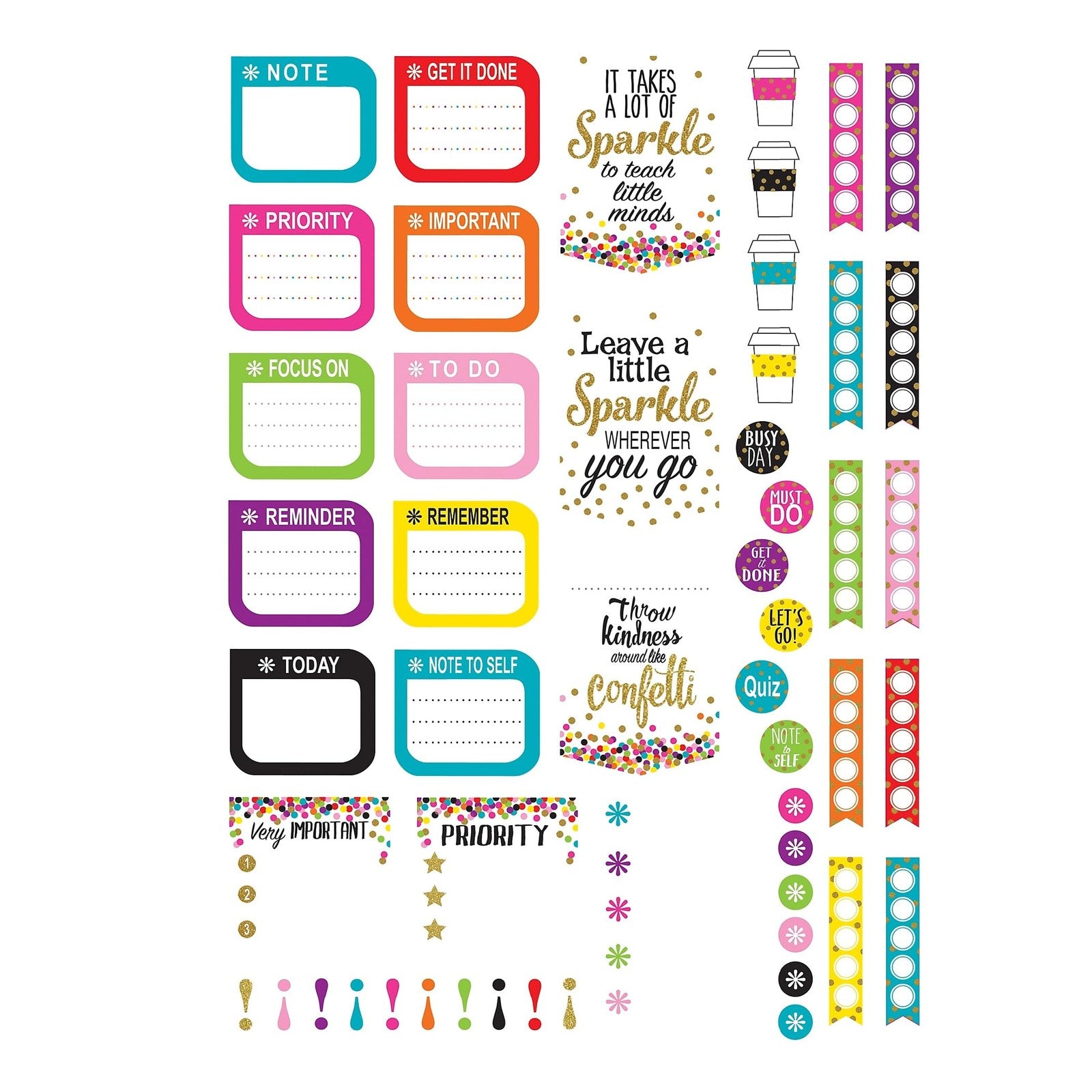 Spiral-Bound Lesson Planner 2152, 112 Pages, Multi w/Stickers