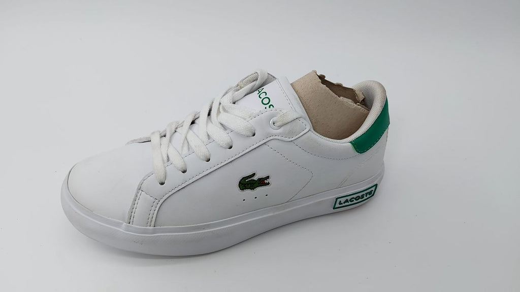 Lacoste Kids Powercourt Sneaker, WHT/GRN, 3