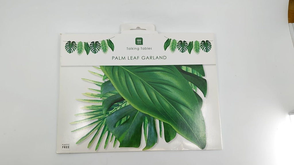 Tropical Palm Leaf Garland Party Decorations, Length 2.6M, 8.5 FT, Green