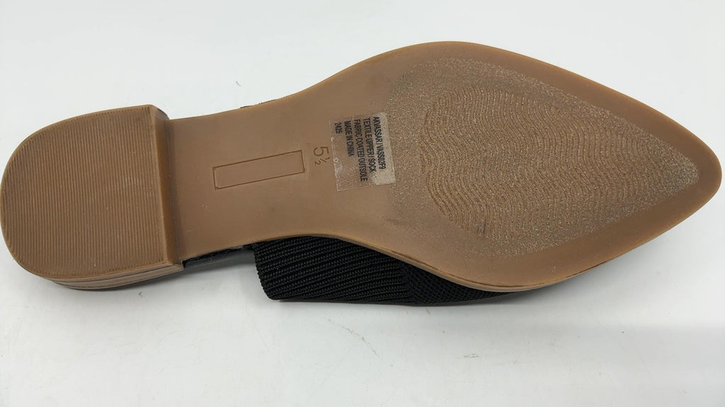 Anne Klein Women's Mule Slipper Vassar, Black Knit, 5.5