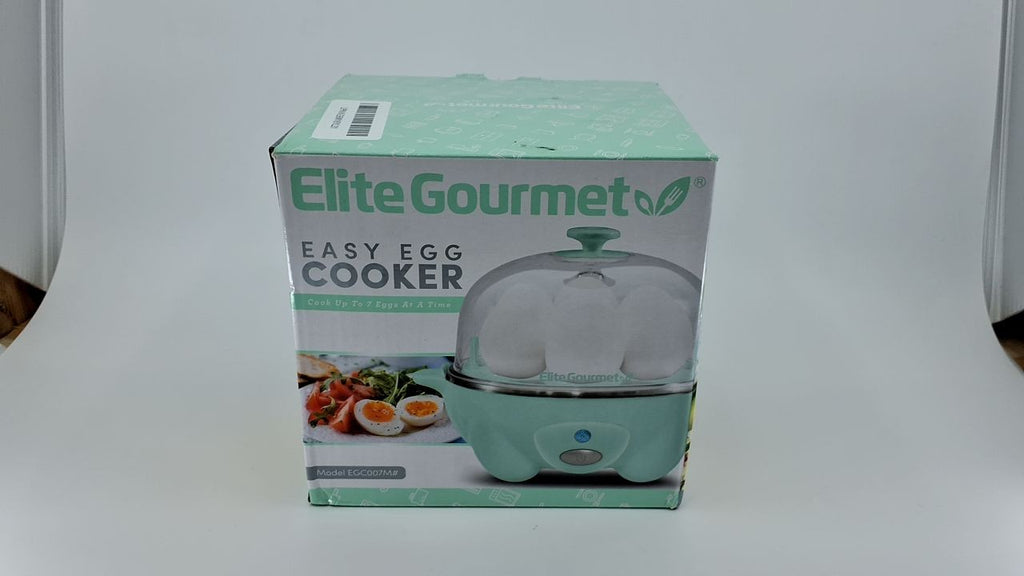 Elite Gourmet 7 Egg Electric Cooker w/ Auto Shut-Off & Buzzer, Mint