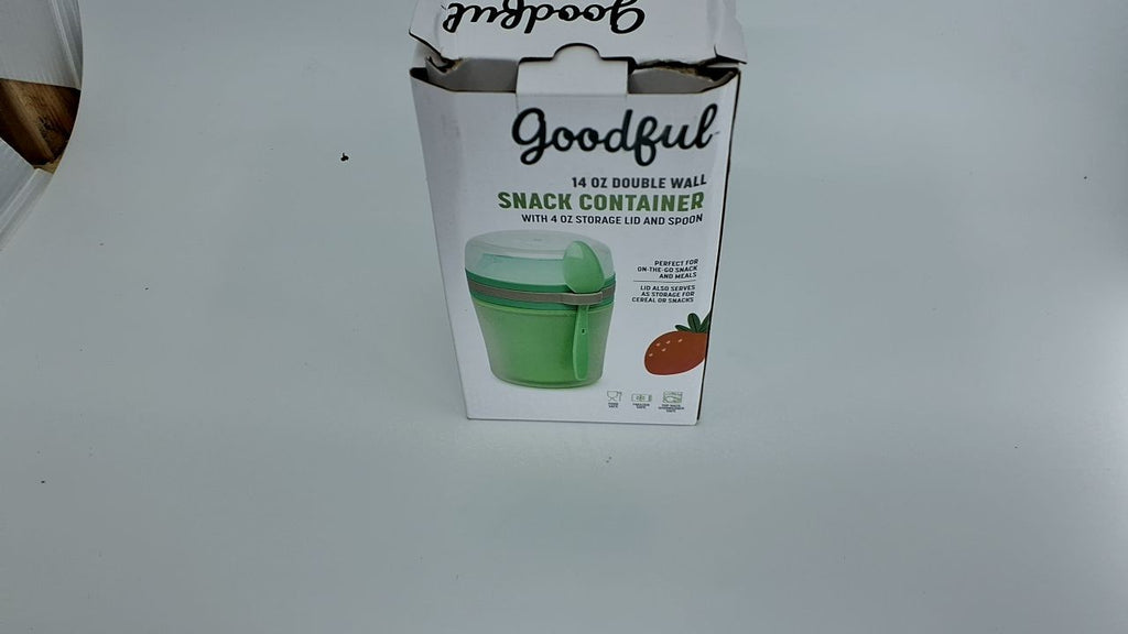 Insulated Food Storage Container, 14-Oz, Green, w/ Reusable Spoon