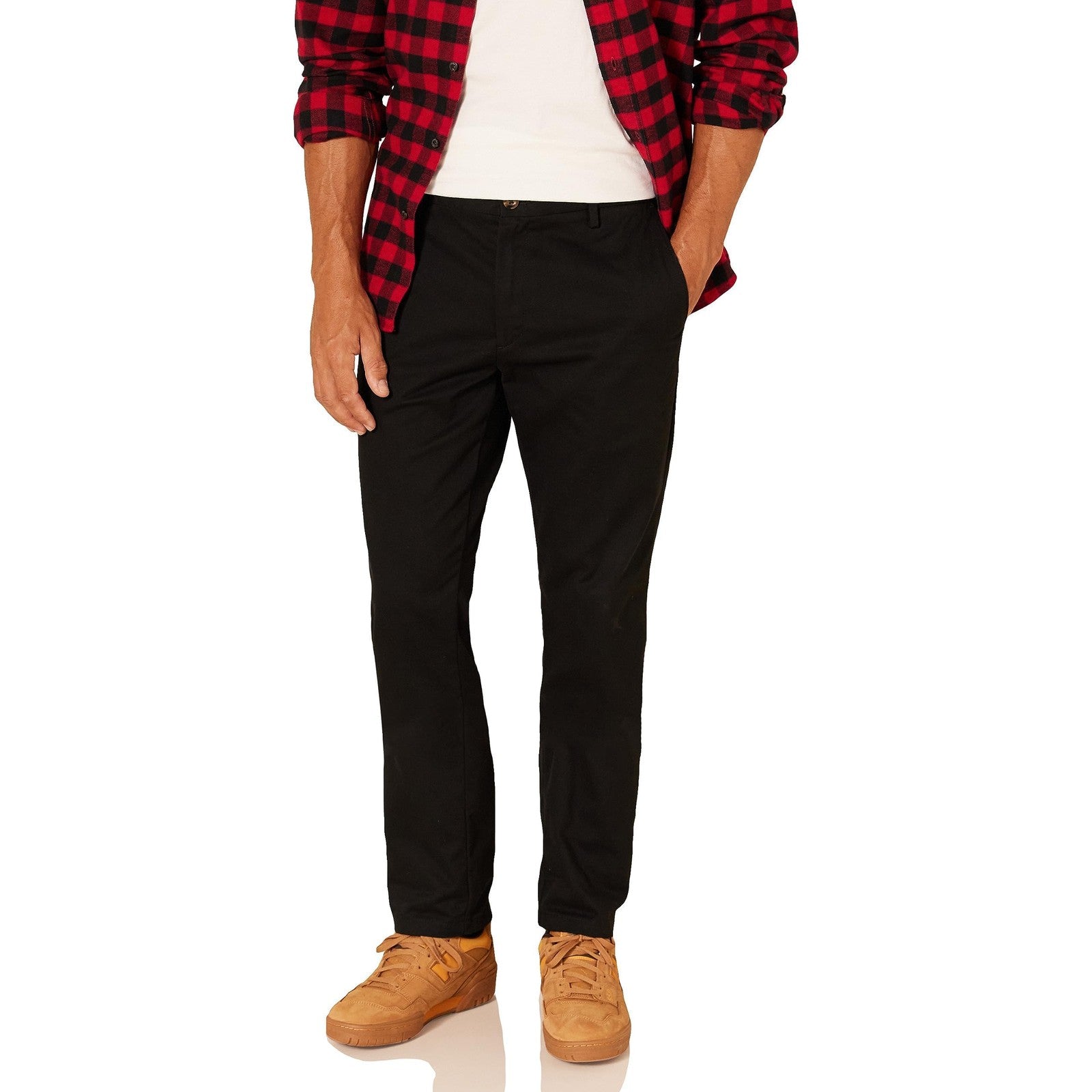 Men's Slim-Fit Wrinkle-Resistant Chino Pant, Black, 40W x 32L