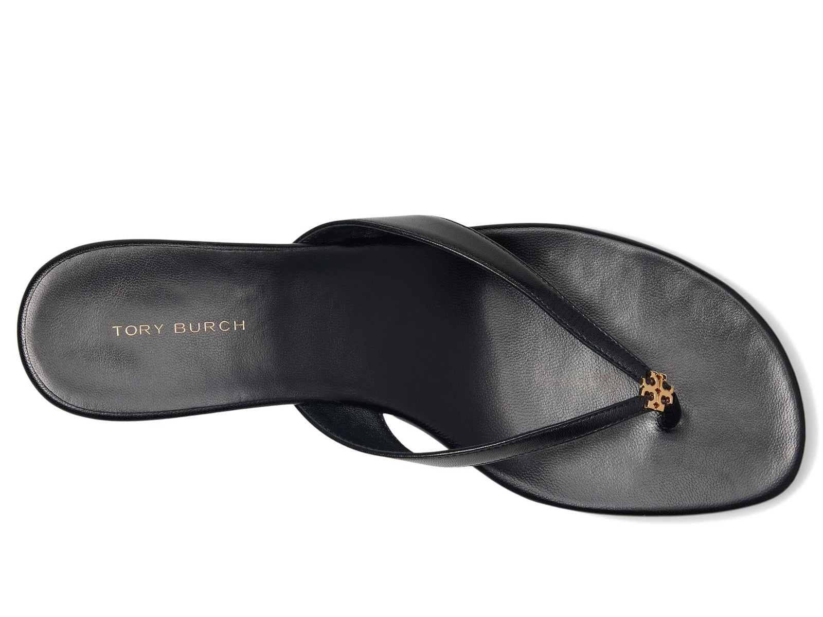 Tory Burch Women's Capri Low Heel Sandal 35mm Heeled, Perfect Black/Gold, 9.5