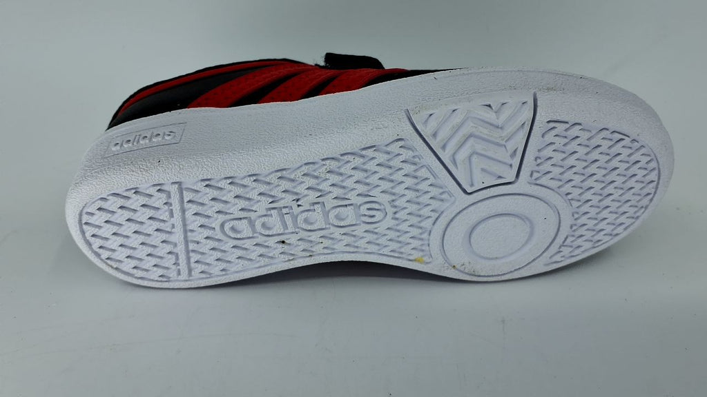 adidas 4.0 Hoops Basketball Shoes, Black/Scarlet/White, 11 Little Kid