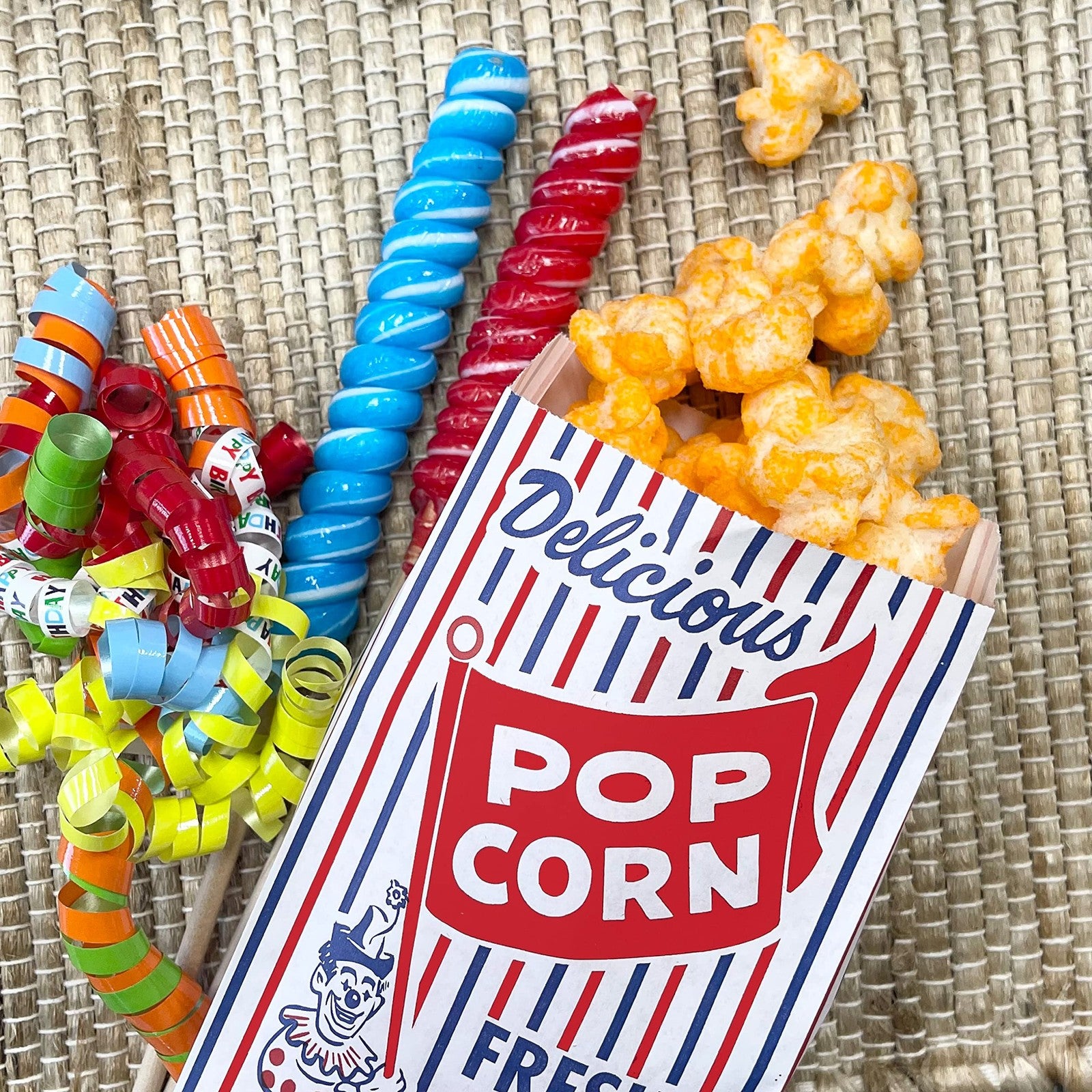 Carnival Snack Bags - 24 Popcorn, Peanut & Pickle - Red, White