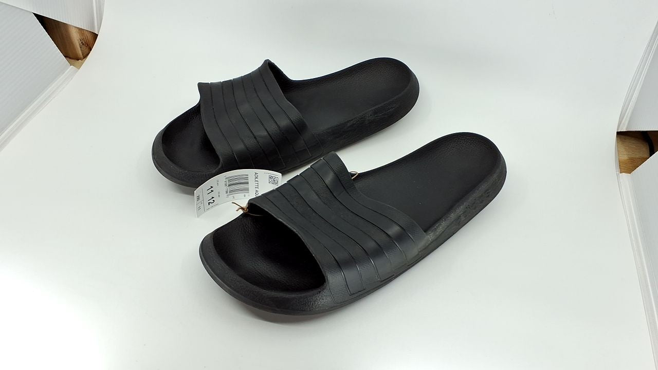 adidas Adilette Aqua Black Slides Men's 11 & Women's 12