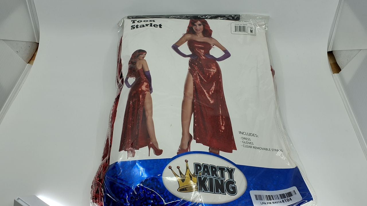 Party King Women's Toon Starlet Sexy Costume Dress Set, Red, Medium