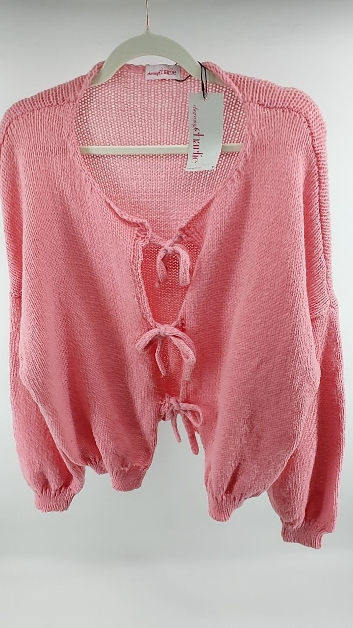 Tie-Front Long Sleeve Cardigan