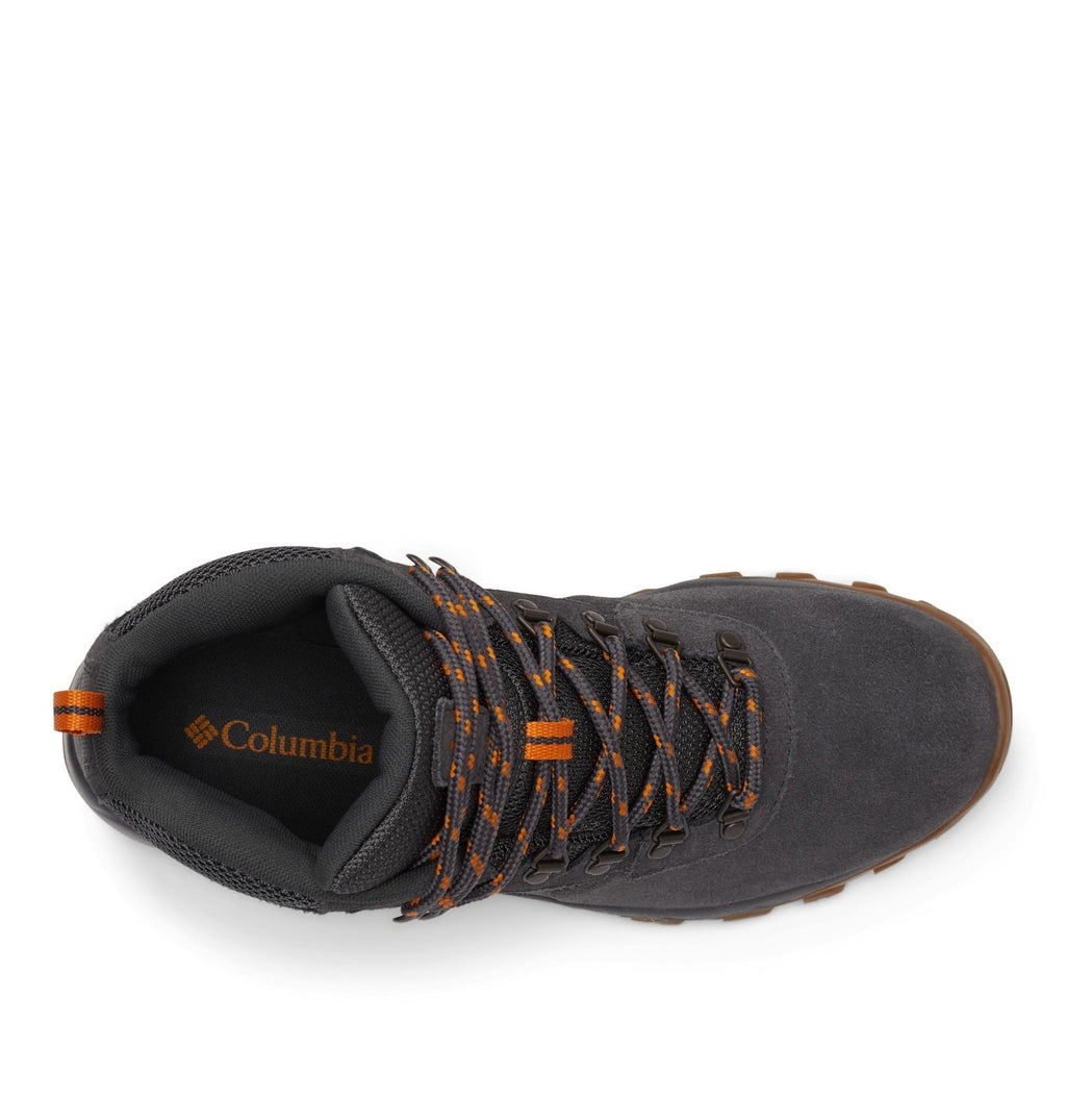 Columbia Mens Newton Ridge Plus II Suede Waterproof, Dark Grey/Gold Amber, 8.5