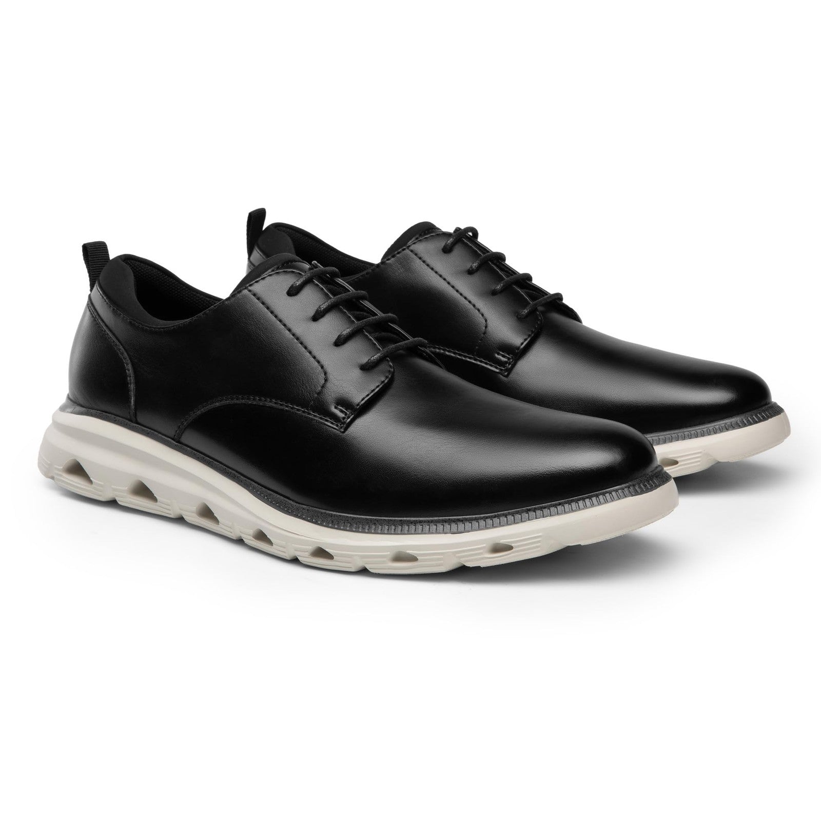 Men's Dress Sneakers, Black Oxford Shoes, Size 10.5, Bruno Marc