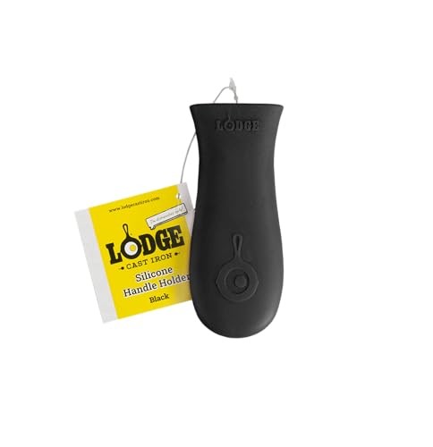 Dishwasher Safe Silicone Handle Holder for Lodge Skillets 9in+ - Black
