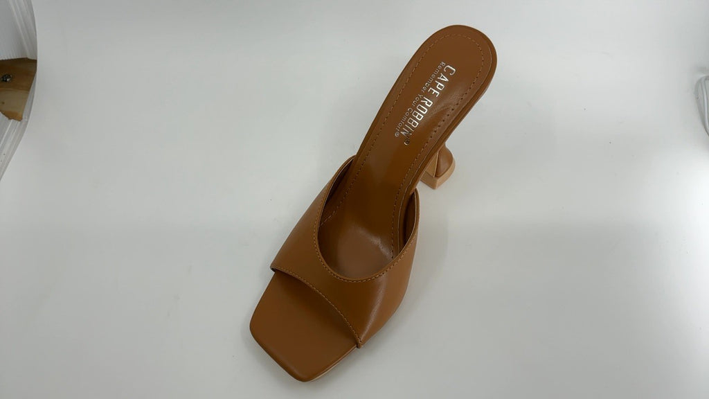 Cape Robbin Lithe Tan High Heels Size 8, Square Open Toe