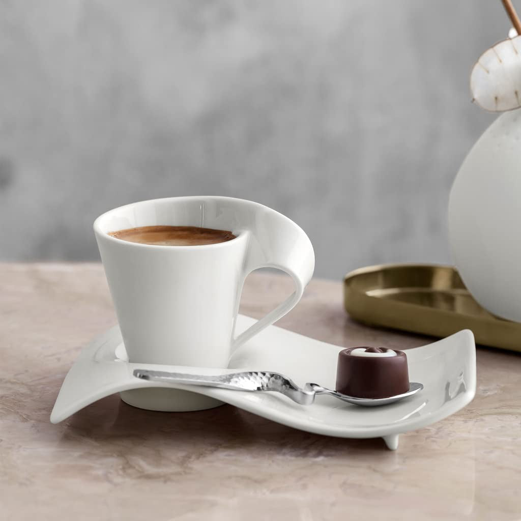Villeroy Boch NewWave Espresso Saucer Plate 6.5x5in White Porcelain