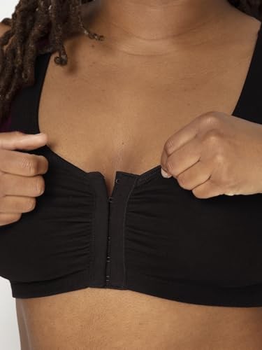 Fruit of the Loom Women's Sports Bra, Front Close, 34, 3-Pack, Multi-Color