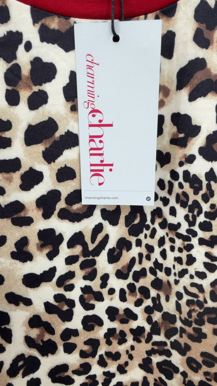 Leopard Print Long Sleeve Blouse