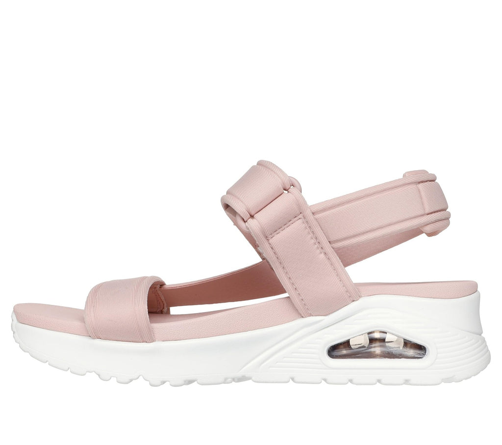 Skechers Women's UNO - SUMMER STAND2 T-strap sandal with Skech-Air, Blush, 8 M