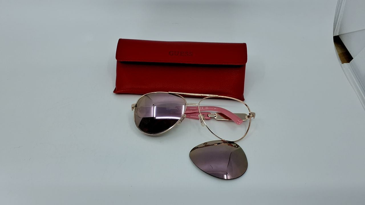 GUESS womens Metal Aviator Sunglasses, 28g, 60 mm US