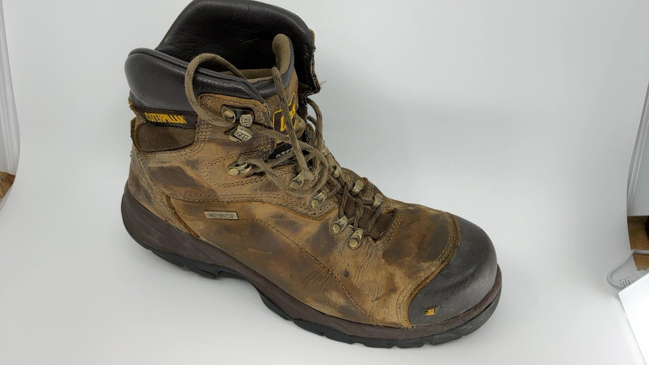 Cat Footwear Men's Diagnostic Waterproof Steel-Toe Work Boot,Dark Beige,11 M US