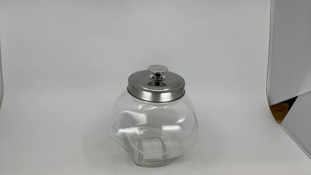 Vetri 0.3 Gallon Glass Penny Jar w/ Chrome Lid - Clear Candy Jar