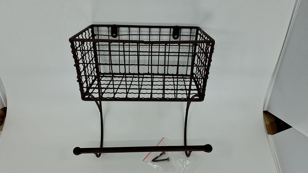 DII Rustic Farmhouse Bathroom Décor, Metal Storage, Small Towel Bar, Rustic