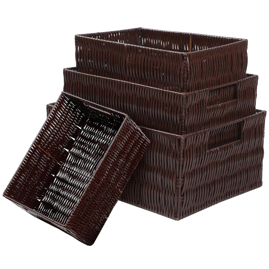 Coffee Storage Baskets Set of 4, Handmade, Waterproof, Organizing Bins