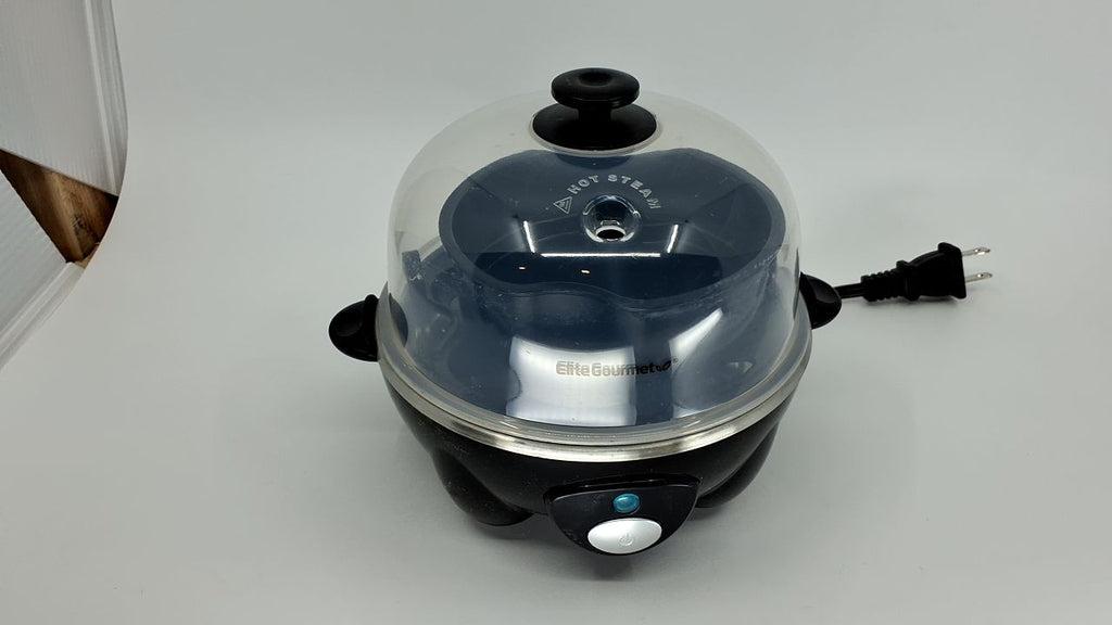 Elite Gourmet Egg Cooker, 7 Capacity, Soft/Medium/Hard Boiled, Black