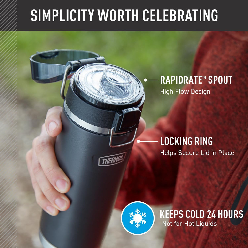 THERMOS 24oz Stainless Steel Water Bottle, Matte - Vacuum Insulated