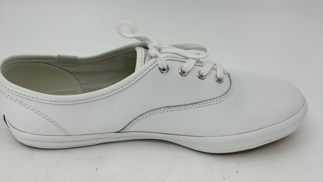 Keds Women's Champion Leather Sneaker, White, 8.5 Wide