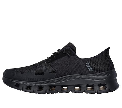 Skechers Men's Slip-Resistant Glide-Step Pro Slip-ins Work Sneakers, Black, 9