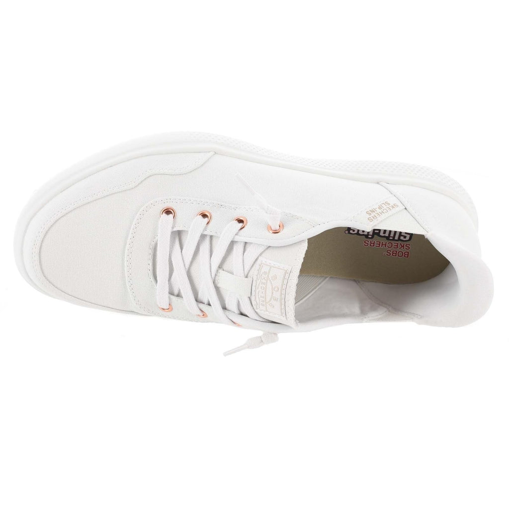 Skechers Women's Hands Free Slip-Ins Skip Cute - B Cute Sweet Sneaker, White, 6