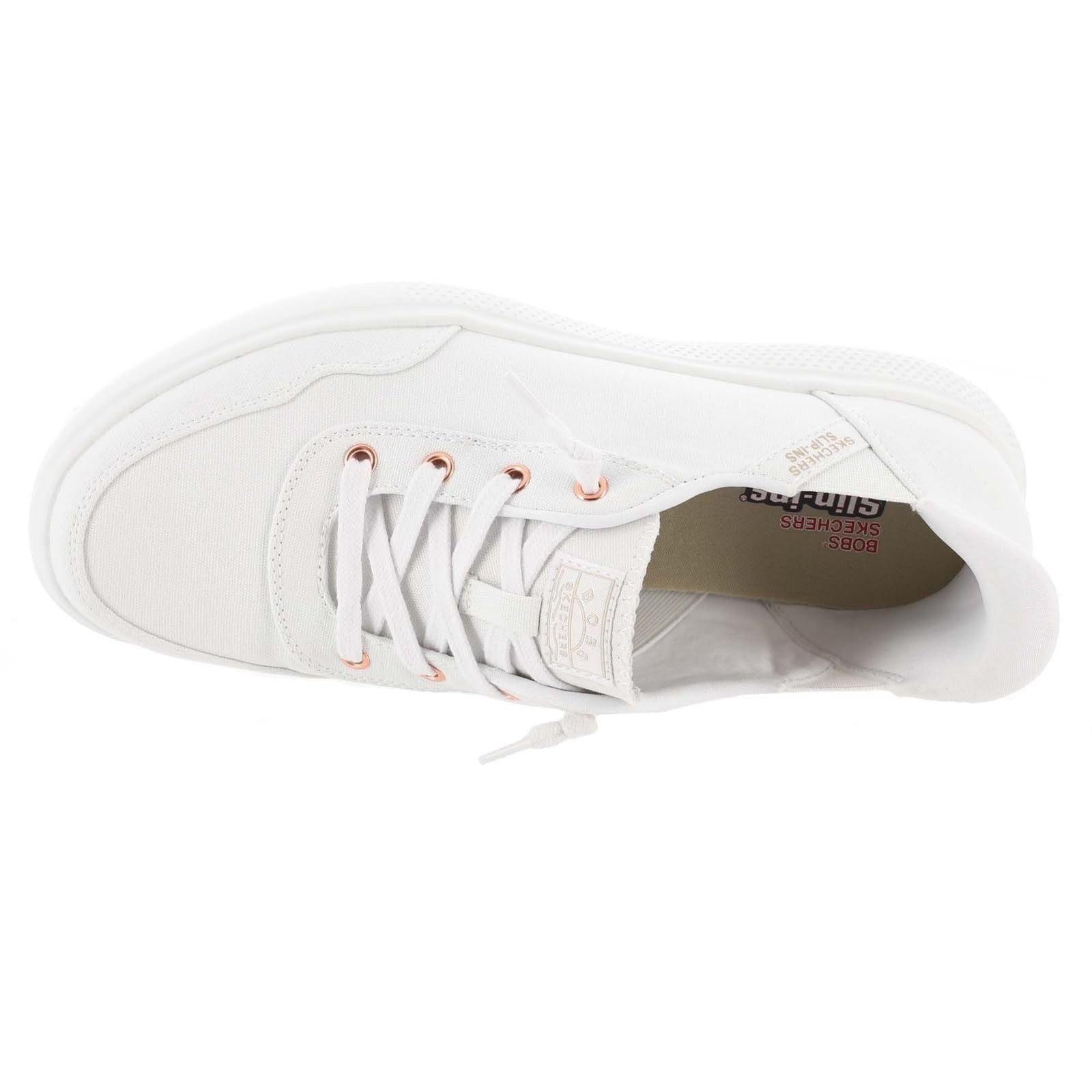 Skechers Women's Hands Free Slip-Ins Skip Cute - B Cute Sweet Sneaker, White, 6