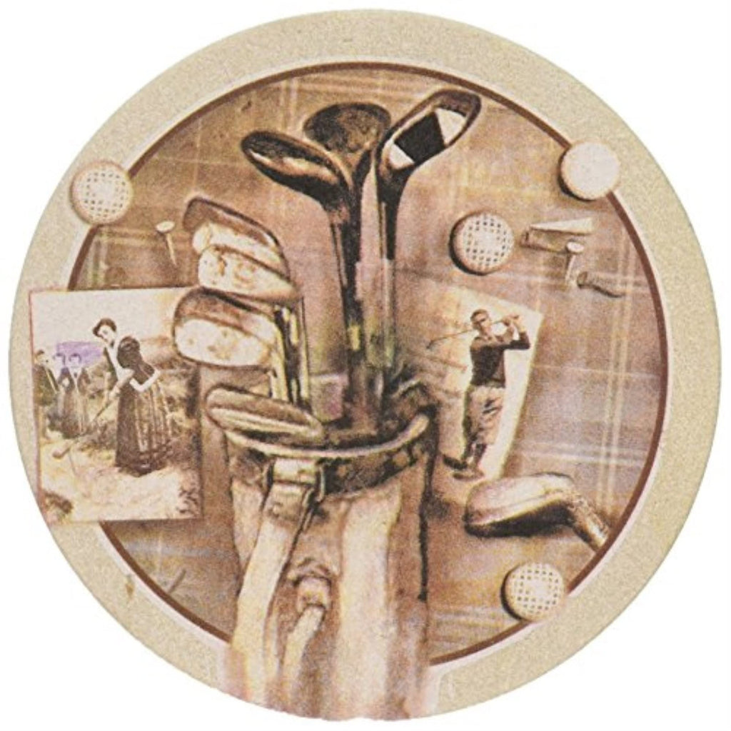 Natural Sandstone Coasters 4 Pack w/ Cork Backing, Unique Patterns