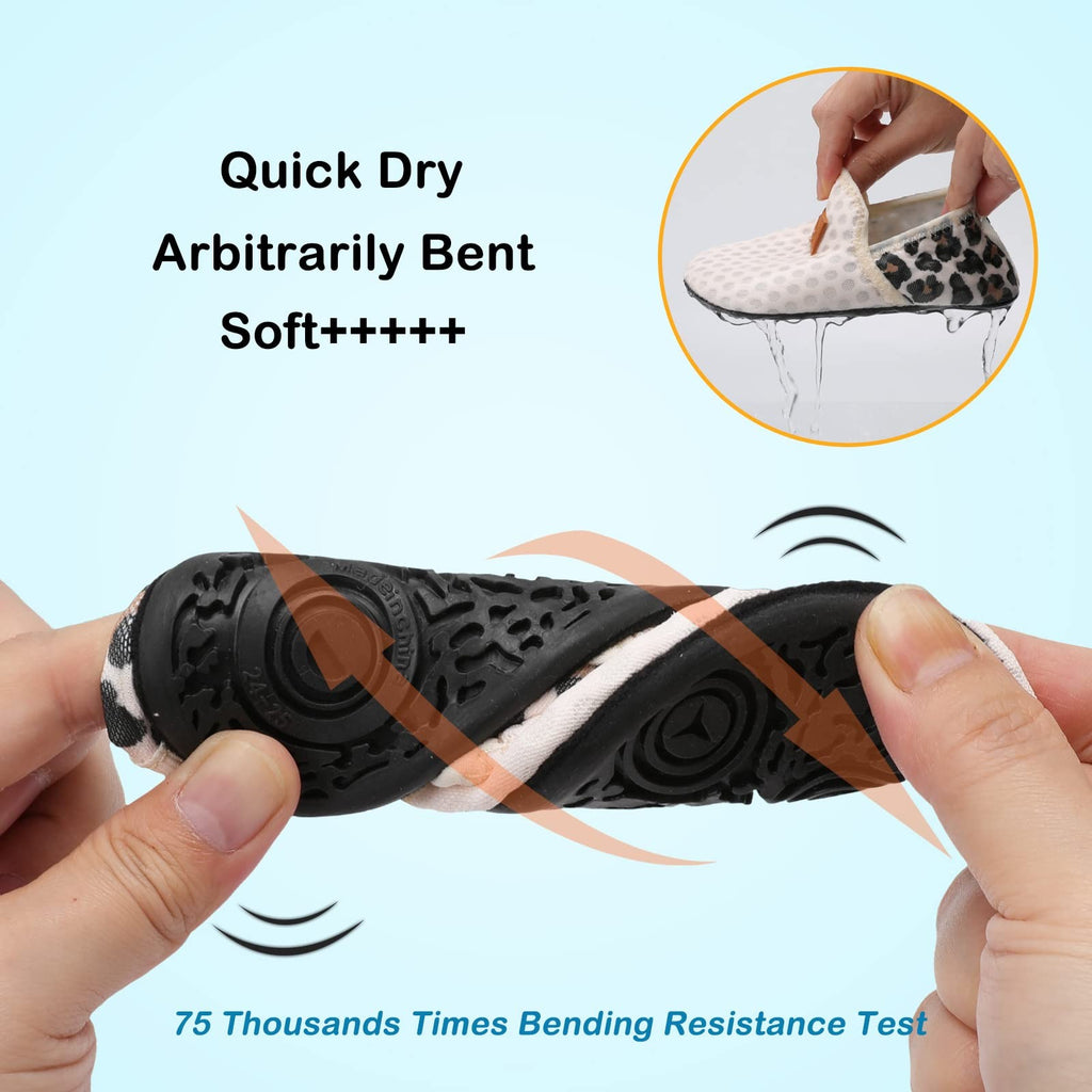 7-8 Toddler Water Shoes Slip On Beige Aqua Socks for Beach & Walking