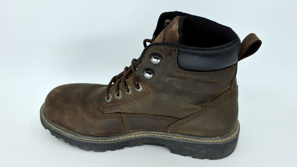 Wolverine Women's Floorhand Steel-Toe 6" Waterproof Work Boot, Dk Brown, 9
