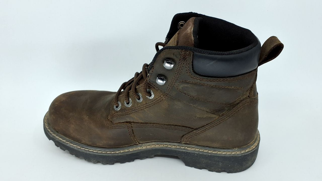 Wolverine Women's Floorhand Steel-Toe 6" Waterproof Work Boot, Dk Brown, 9
