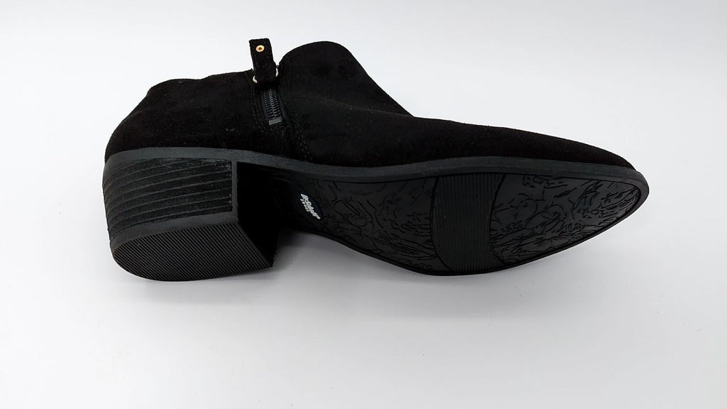 Dr. Scholl's Shoes Women's Brief Ankle Boot, Black Microfiber Suede, 10 W US